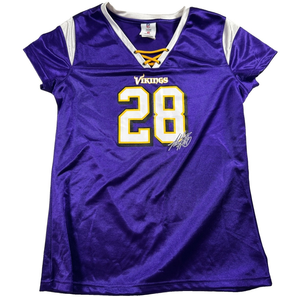 Adrian Peterson Jersey Shirt Womens Large Minnesota Vikings #28 Running Back